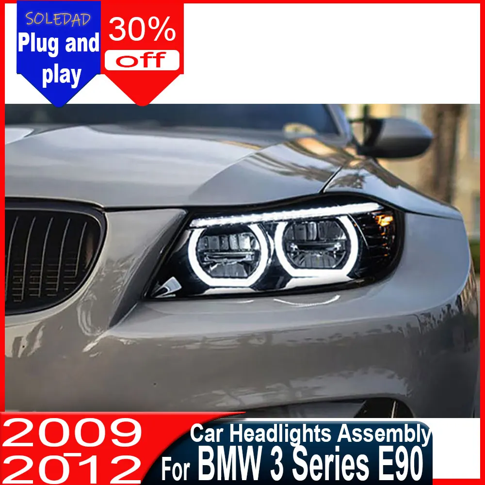 Car Styling Head Lamp for BMW E90 Headlights 2005 2006 2007 2008 2009 2010 2011 2012 3 Series LED Headlight DRL Accessories