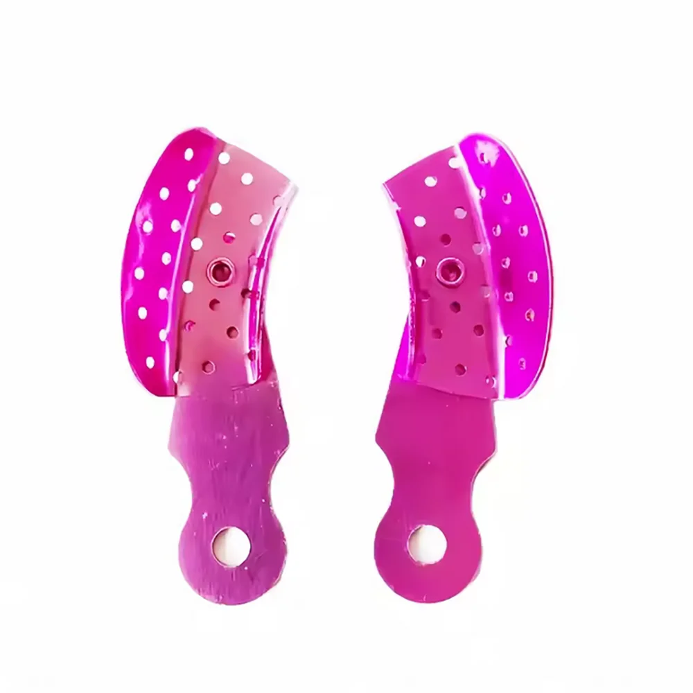 Dental Impression Tray Rotatable Adjustable Aluminum Tray Adult/child Autoclavable Impression Perforated Trays Oral Teeth Tools