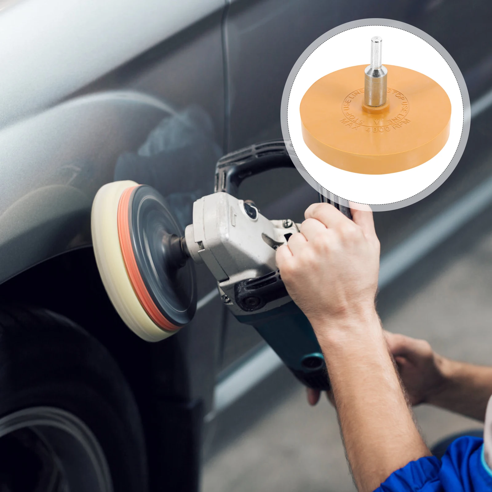 

1pc Rubber Polishing Decal Grinder Grinding Tool Car Paint Protection Steel Rubber Grinding Wheel Reinforced Durable Tools Parts