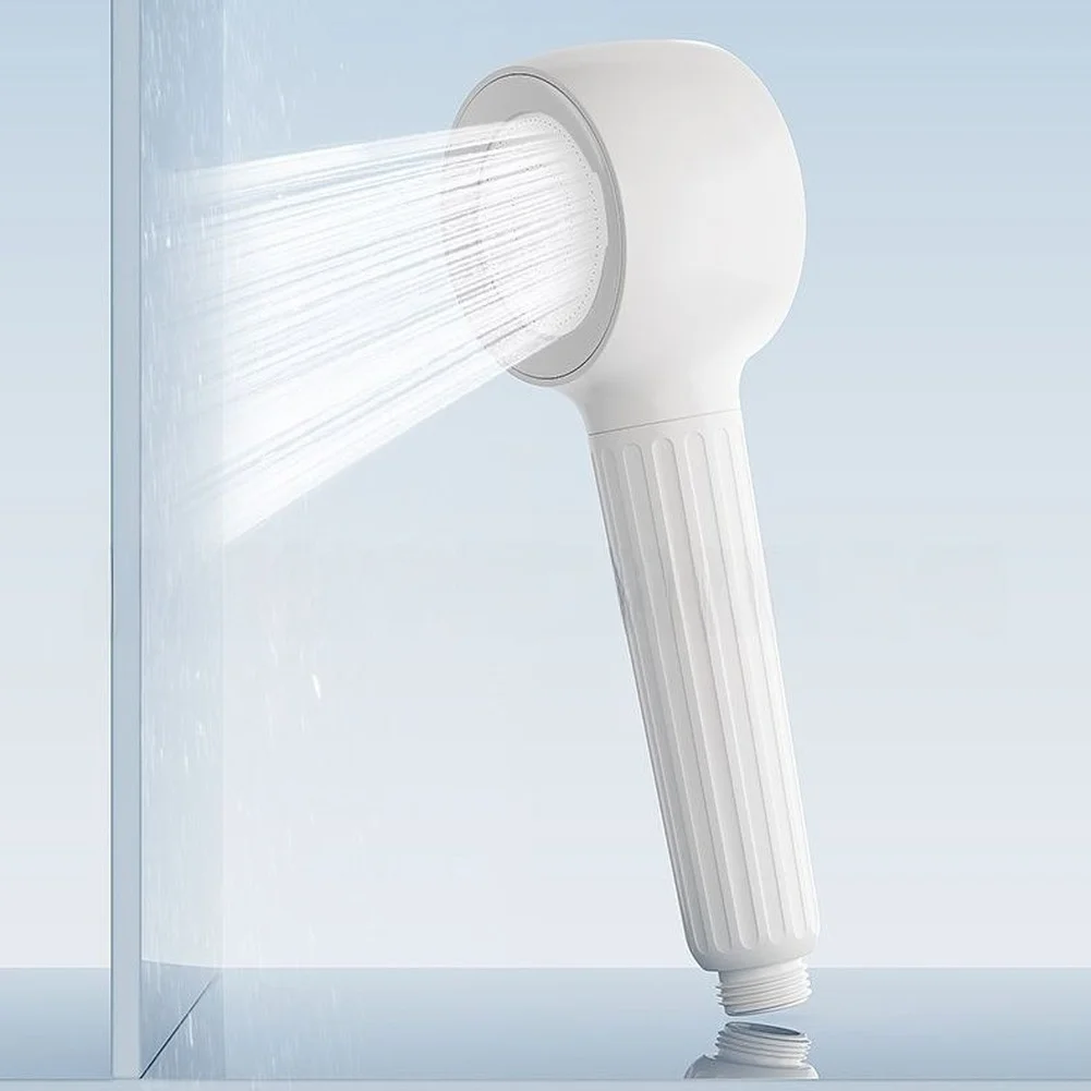 Dual Mode Cloud White Shower Head with High Pressure Air Boost 360 Degree Rotation and 230 Fine Holes for Soft Water Flow