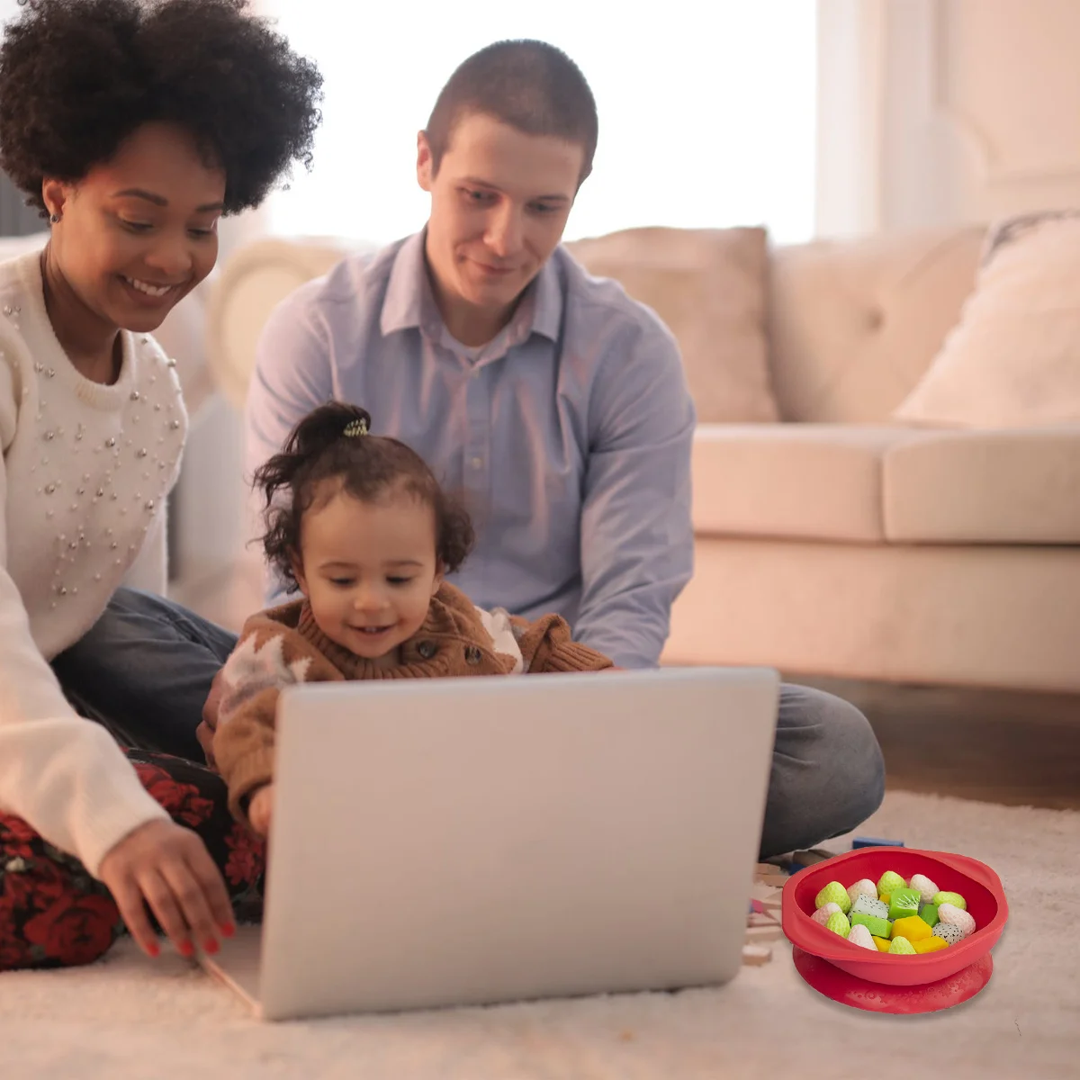 

1Pcs Suction Bowl Silica Gel Material Safe Nonbreakable Portable Toddler Feeding Tableware Baby's Suction Bowl