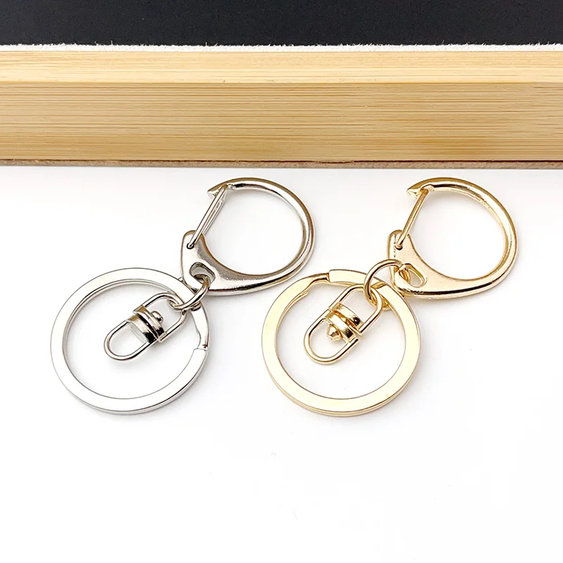 

10-20Pcs Zinc Alloy Big C-Buckle Key Chain Metal D-buckle Lobster Buckle Key Ring for DIY Bag Toy Pendant Connecting Accessories