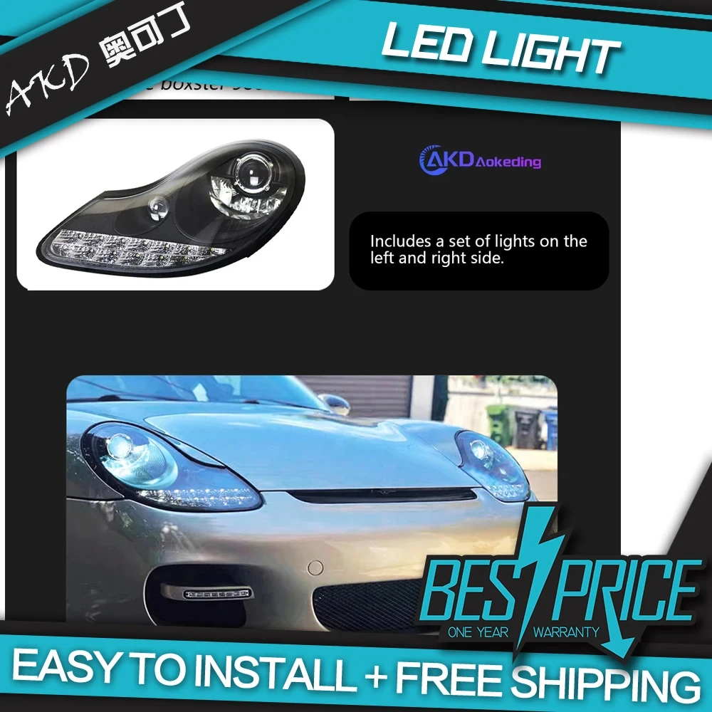 AKD Auto Styling für Porsche Boxster 986 Scheinwerfer Boxster 986 Scheinwerfer LED DRL Signal Kopf Lampe Zubehör
