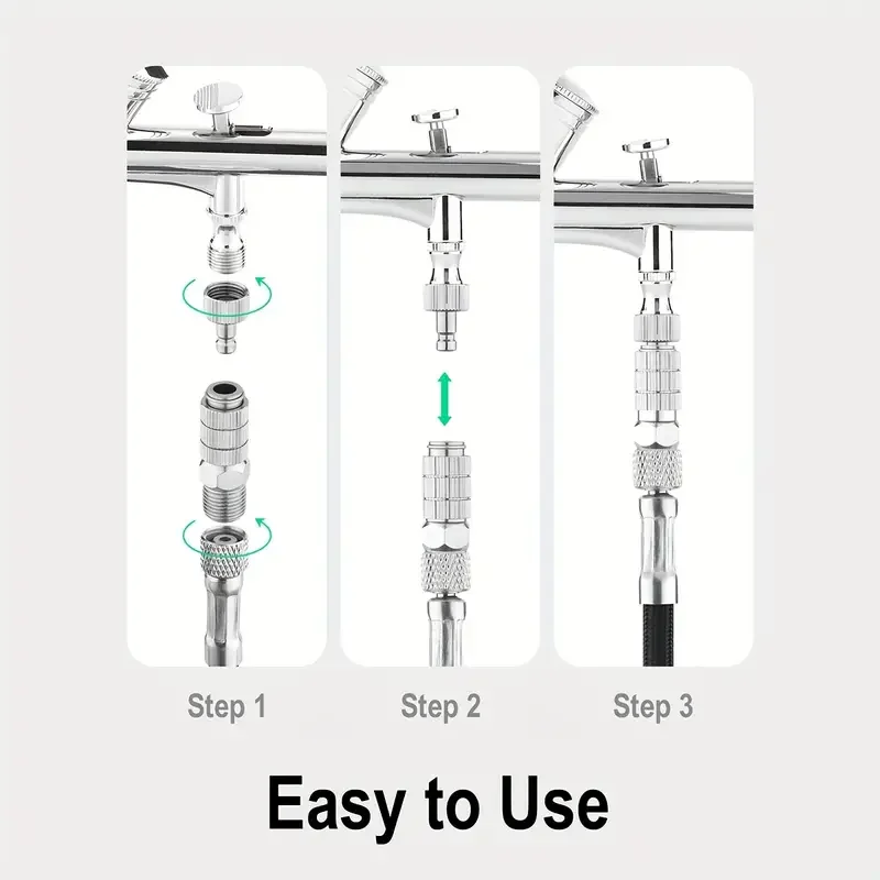 Imagem -05 - Kit de Acoplamento Airbrush Quick Release Conectores Macho Plugue para Desconexão Airbrushe Acessórios Fêmea Pcs