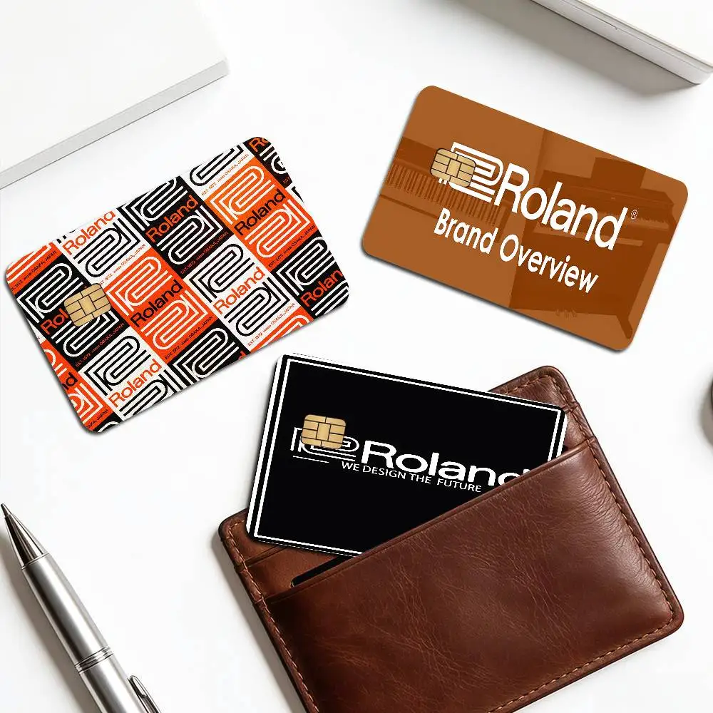 R-Roland Logo Anime Front Cover Film Sticker Skin For Credit Debit Card Small Large Chip
