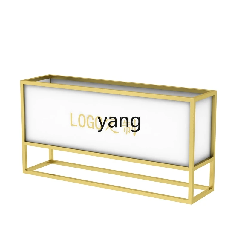 

Ltt outdoor courtyard milk tea shop outer pendulum rectangular flower pot leisure area partition flower stand
