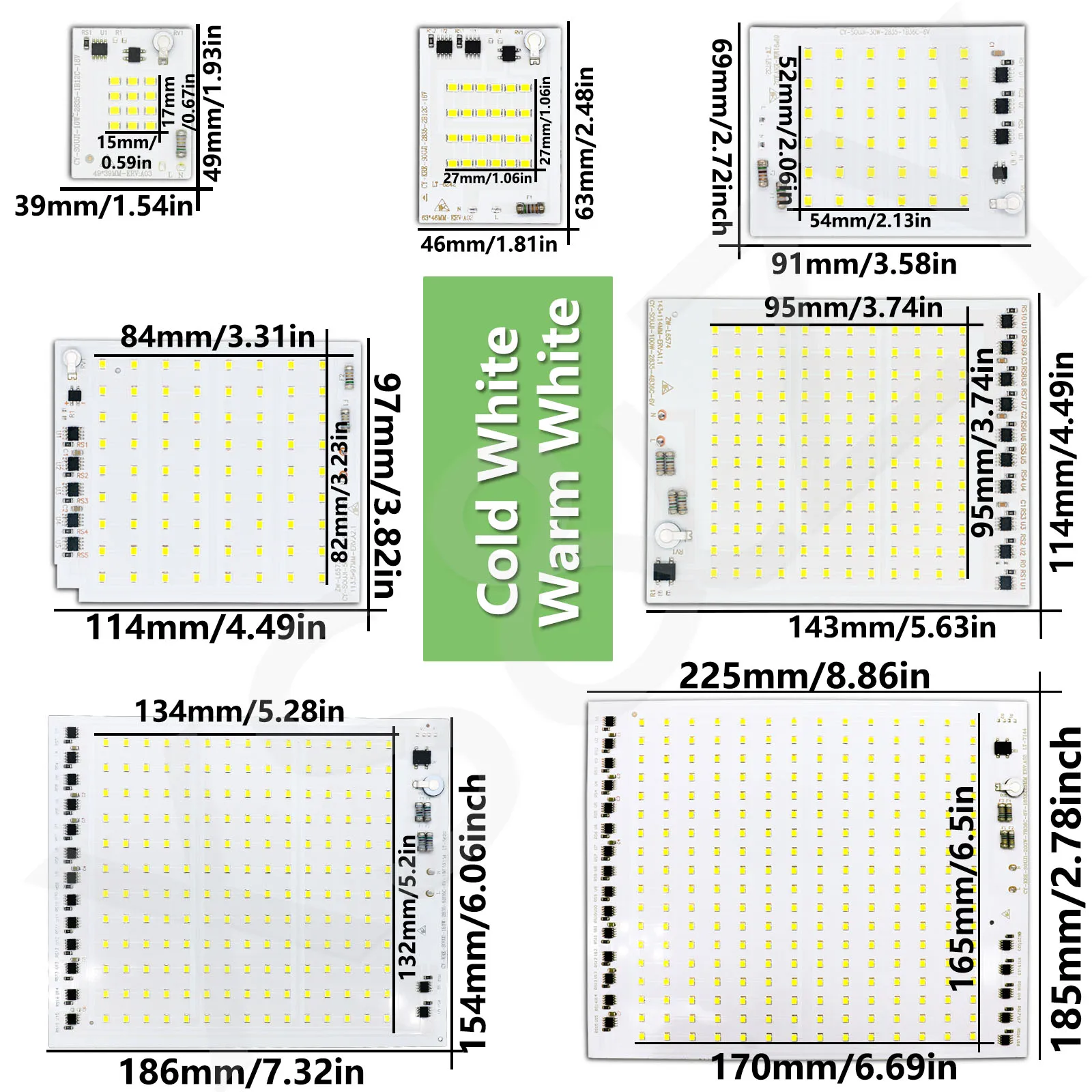 Podłoże aluminiowe LED AC220V 10W 20W 30W 50W 100W 150W 200W 15 * 30mil odpowiednie do oświetlenia zewnętrznego reflektorów