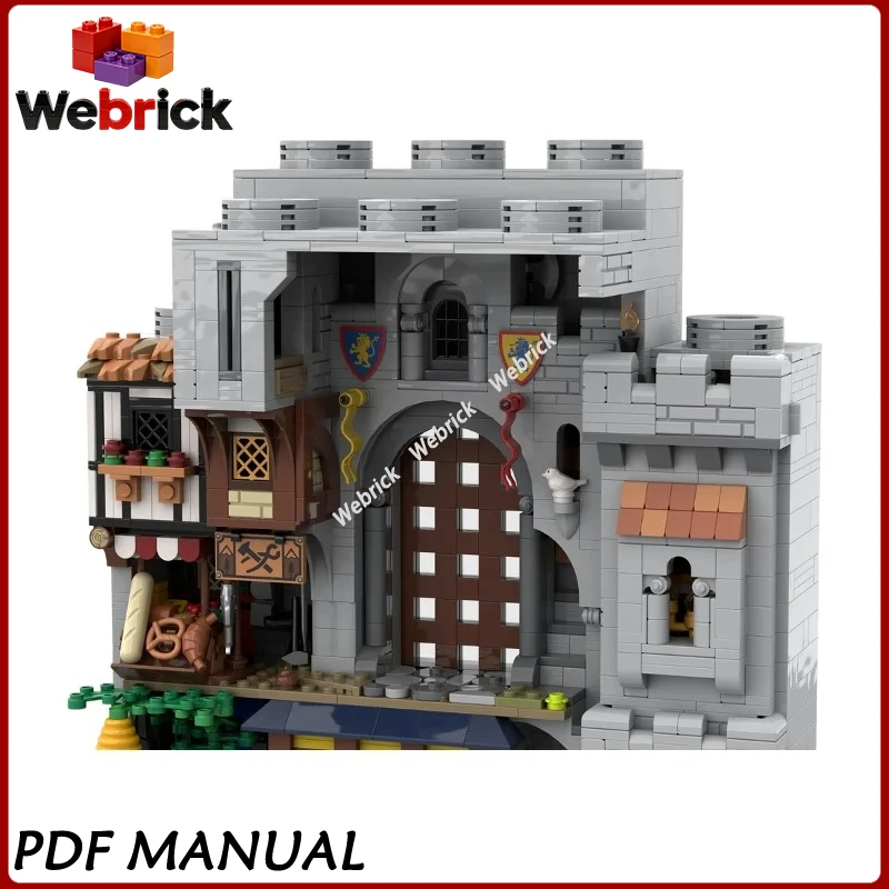 

Medieval Style Wall Panel Alternate Build MOC, Vintage Stone Wall Structure for Castle Building Collection