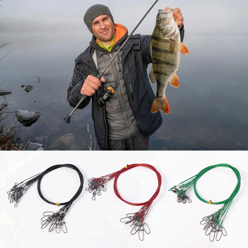 

Easy Installation Fishing Wire Durable Anti-bite Steel Fishing Line Wire Leader Set with Lightweight Portable Design for Anglers