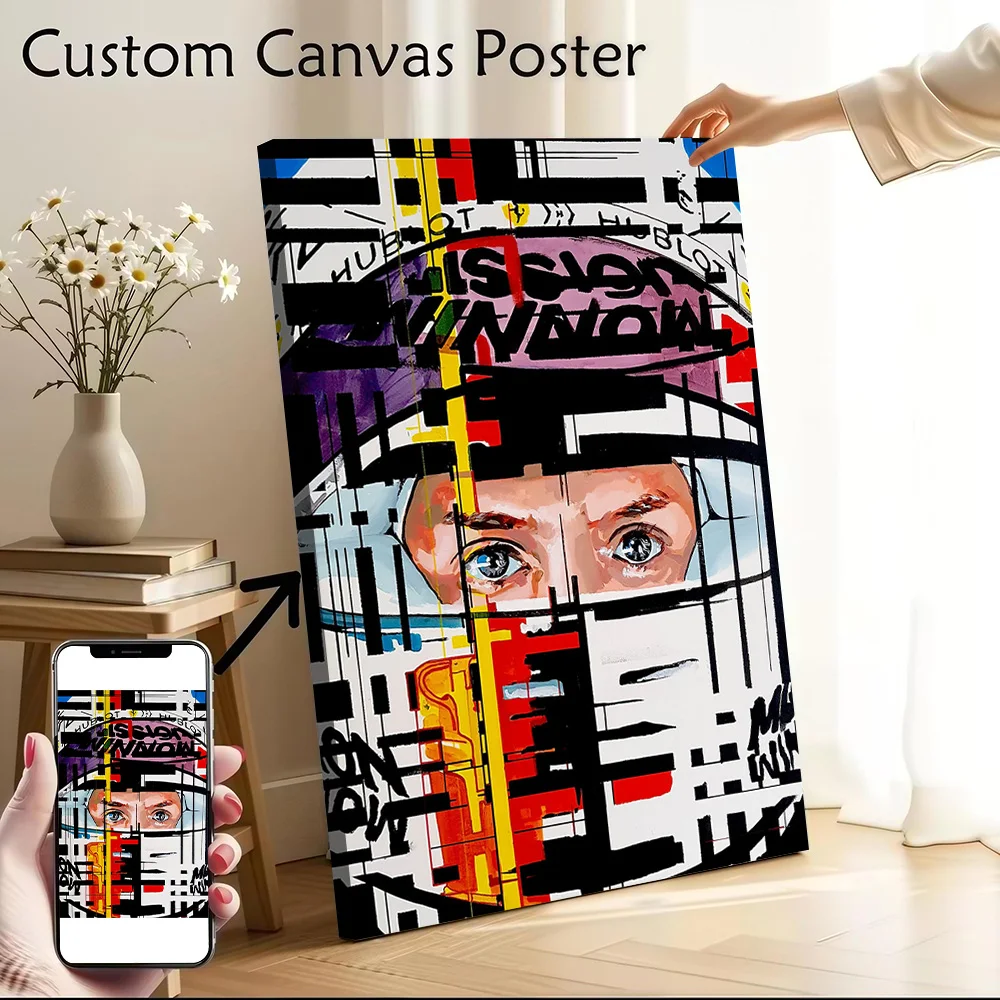 Vettel 04 Poster Canvas Wall Art Custom Photo Print Modern Painting for Fans Decor Living Room Decorations Decorative Picture