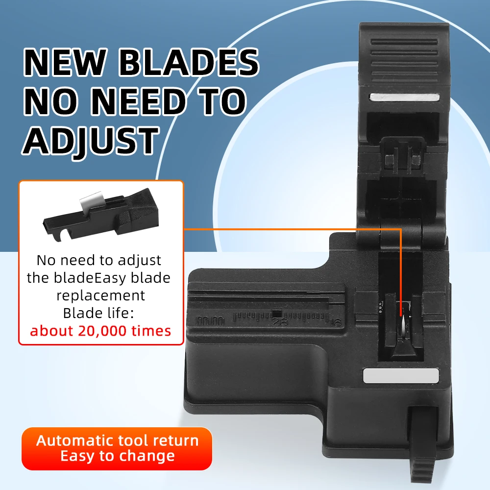 ZoeRax قاطع الألياف الضوئية المصغر أداة أوتوماتيكية للإرجاع للاتصال البارد FTTH قاطع ألياف ABS عالي الدقة