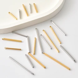 6/8Pcs Stainless Steel Punk Blank Rectangle Bar Pendant DIY Necklaces Jewelry Making Pillar Long Stick Pendentif Wholesale Bulk