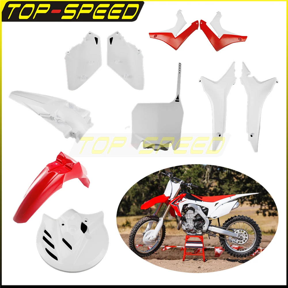 For Honda CRF Fairing Kit Front Rear Fender Side Panel Radiator Shroud Cover Number Plate CRF250R 2014-2017 CRF450R 2013-2016