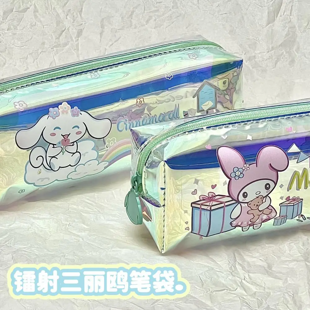 

Sanrio Hello Kitty мультфильм студенческие канцелярские принадлежности лазерный карандаш Cinnamoroll ТПУ многофункциональная водонепроницаемая сумка для хранения канцелярских принадлежностей