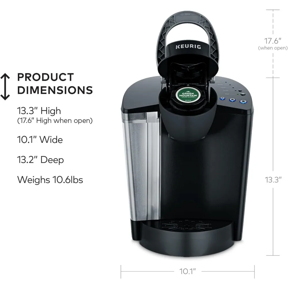 K-Classic Coffee Maker K-Cup Pod, Single Serve, Programmable, 6 to 10 oz. Brew Sizes, Black