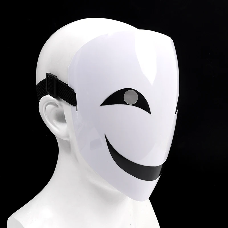 White Darkness Smile Mask Japanese Anime Black Bullet Hiruko Visible Helmet Cosplay Costume Props Halloween Gift Collection