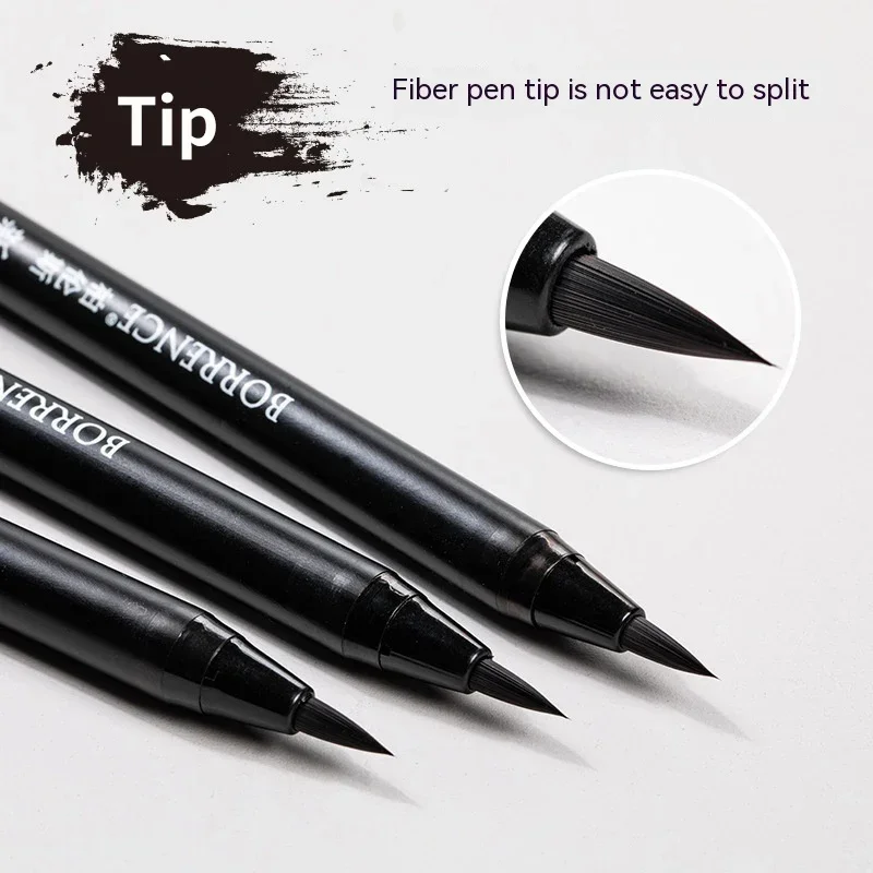 4Pcs Hand Lettering Brush Pen Black Ink Calligraphy Brush Pen Markers Set Art Writing Office School Supplies Stationery Student