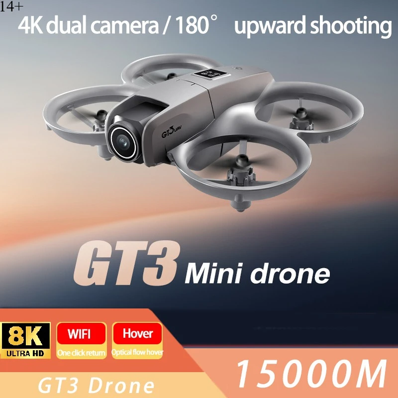 

GT3 Мини-воздушный дрон с электрической регулировкой высокой четкости, двойная камера, четырехосевой самолет, игрушечный самолет с дистанционным управлением