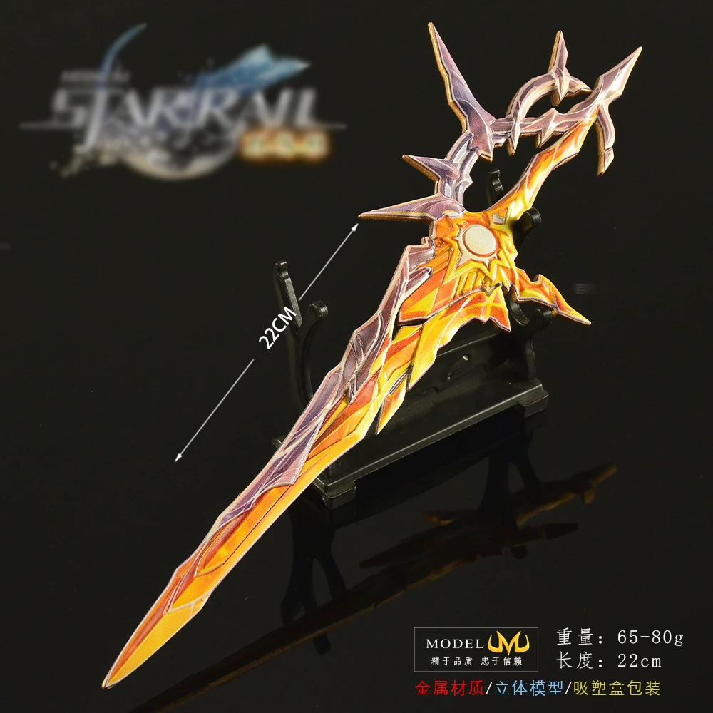 Estrela cúpula jogo armas periféricas modelo espada branca 22cm phainon jogo espada de metal brinquedo anime cosplay adereços coleção decoração casa