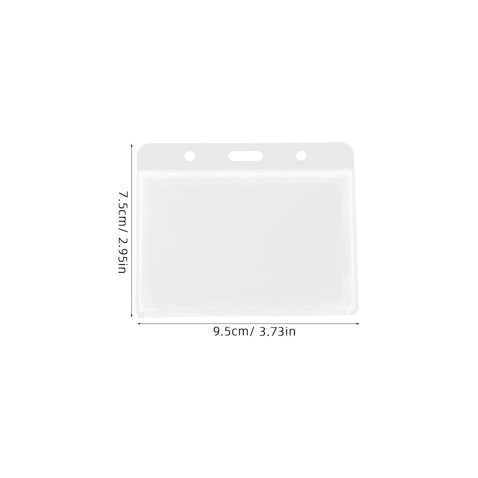 5 unidades de tarjetas de identificación horizontales de plástico duro esmerilado, para permiso de trabajo, etiqueta de empleado, pasaporte, alta transparencia, con cierre de seguridad, para escuela