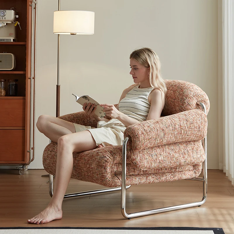 

HHMedieval одиночный диван-кресло для гостиной, дома, ткани, одноместный стул из массива дерева, клубный отель со спинкой