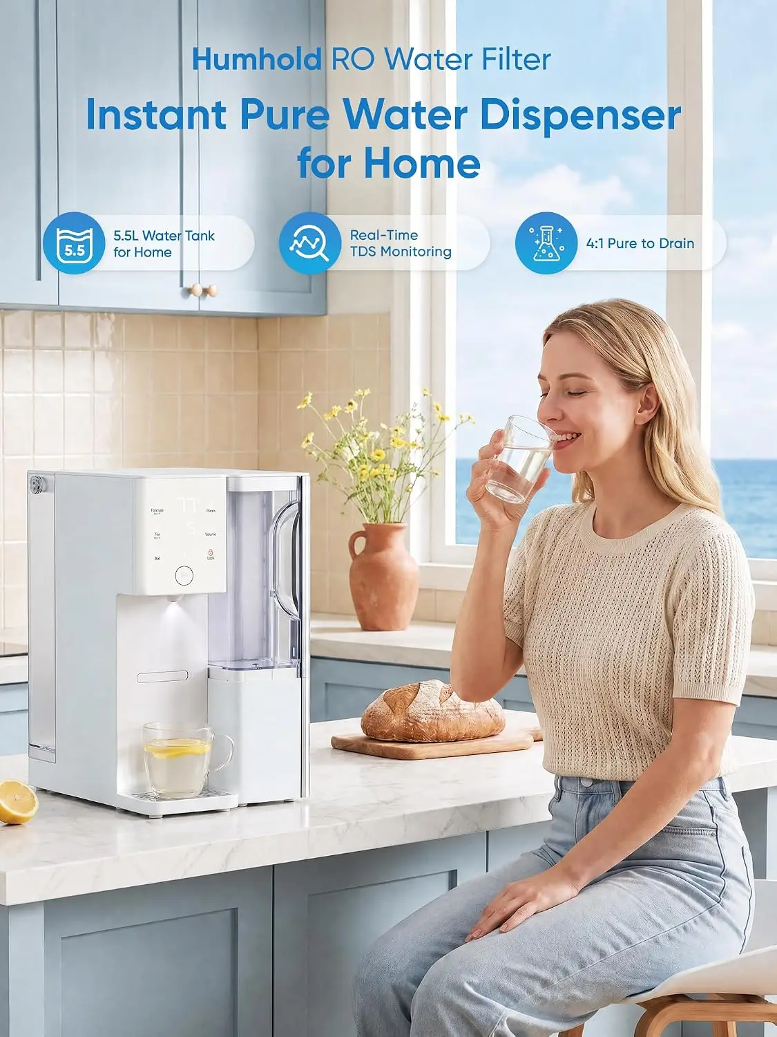 Reverse Osmosis Water Filter Countertop RO Water Filter