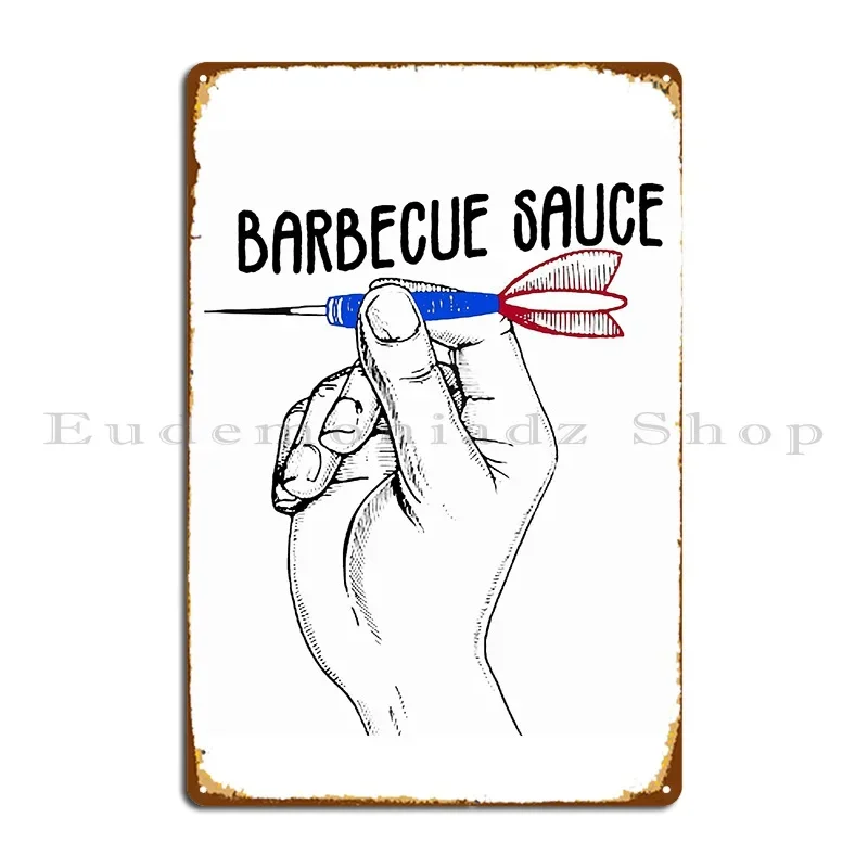 Letreros de Metal Bullseye para salsa de barbacoa, decoración de pared personalizada para cine y Club, cartel de estaño para cine