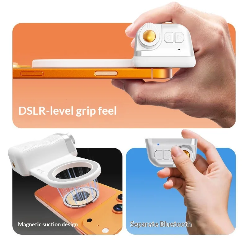 BO3 Magnetic Phone Camera Grip Handheld Stabilizer Bluetooth Remote Control Zoom Photography Assistant For Mobile Phone Shooting