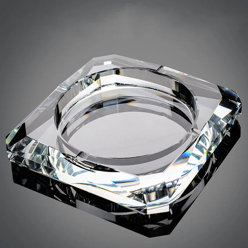 

New KTV Bar Household Crystal Ashtray cenicero Smoking Ash Tray Beautiful Ashtray Father Boy Friend Birthday Gift Accessories