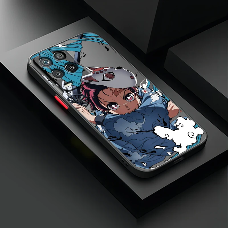 Japanese Anime Demon Slayer For OPPO Find X5 X3 Neo F21S F21 K10 Pro Lite TPU Shockproof Frosted Translucent Phone Case