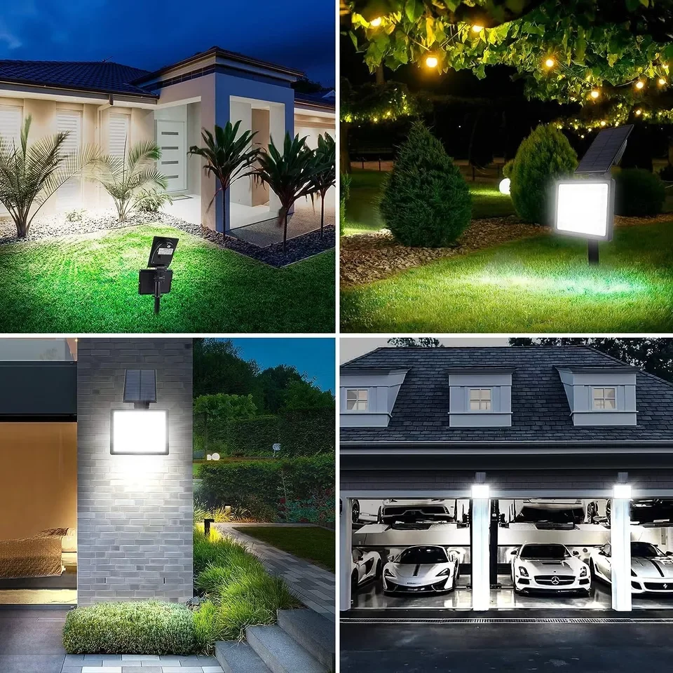 54LEDS Solar Spotlight 3000K 6000K Outdoor Garden Street Lamp for Tree Decor Waterproof Landscape Pathway Solar Power Wall Light