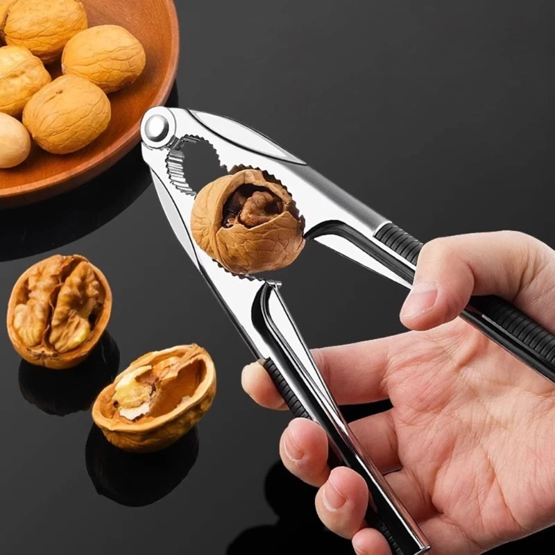 ใหม่Ergonomic Walnut Crackerพร้อมหยิบเข็มอเนกประสงค์NutเปิดNutcrackersชุดเครื่องมือCracking Chestnutคลิป