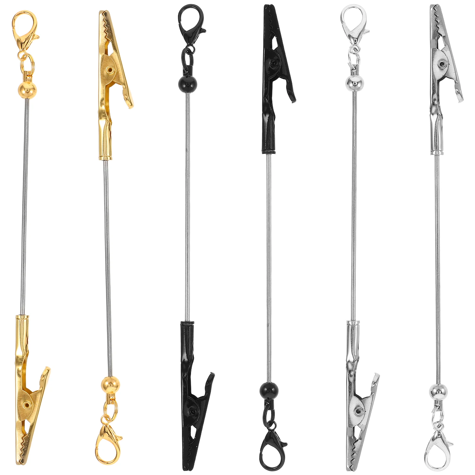 

6 Pcs Multifunctional Metal Clip Business Card Holders Table Picture Display Stands Note Folder Memo