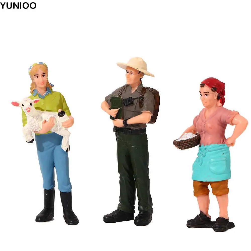 1:25 Scale Farm Staff Children Gift Action Wrangler Farm Human Figure Home Decoration Farmer People Model Simulation Farmer