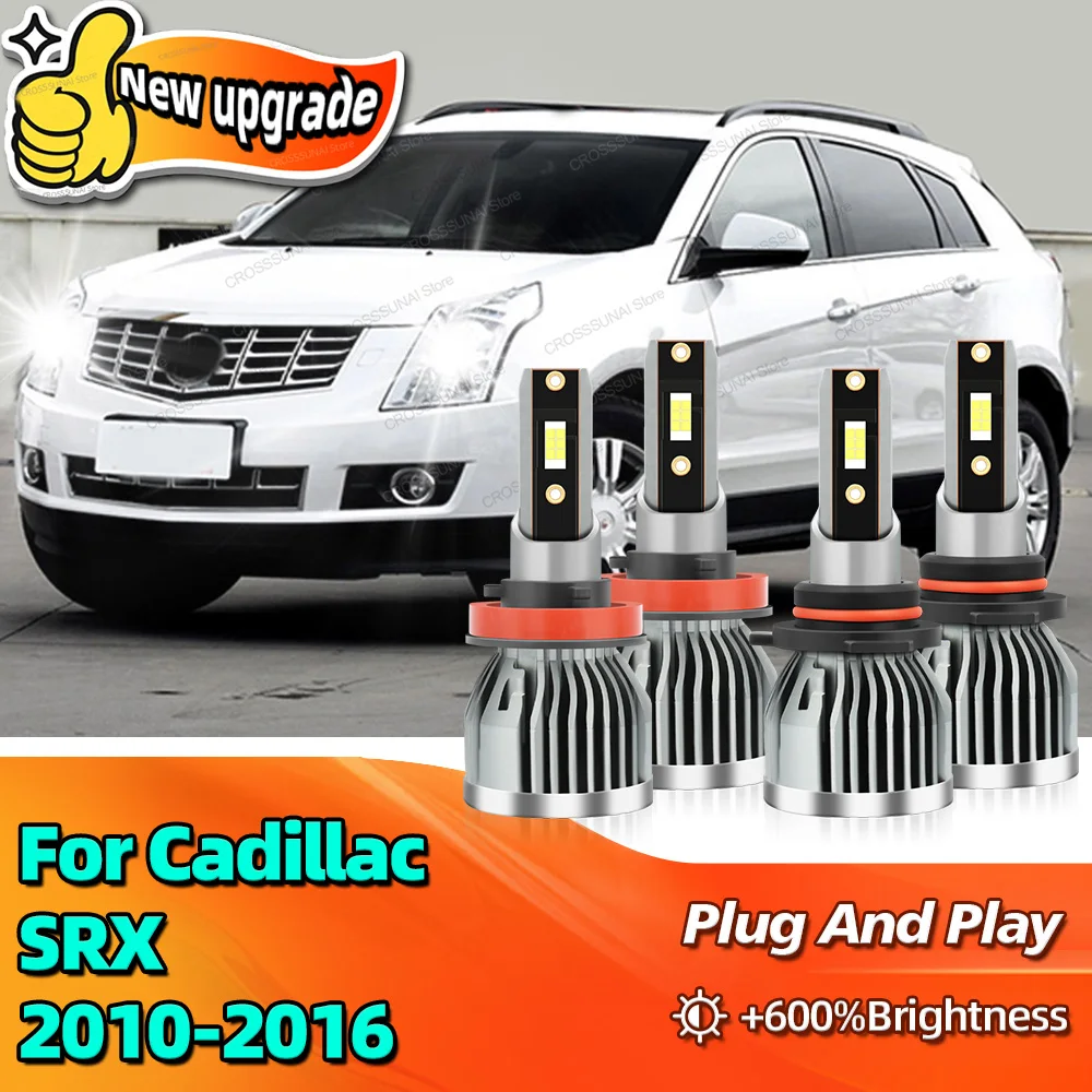 

2/4 шт. светодиодные фары Canbus, автомобильные лампы для Cadillac SRX 2010 2011 2012 2013 2014 2015 2016, высокое качество