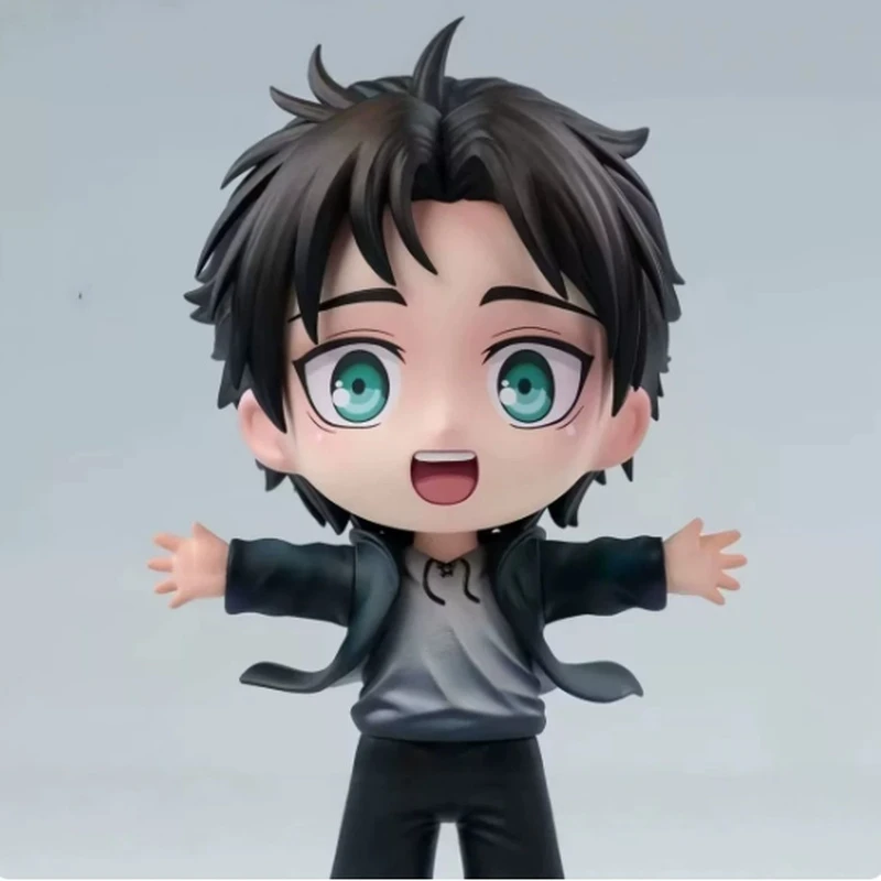 Attack On Titan Eren Yeager Chibi Figure Anime Collectible Toy Desk Decor Pc Case Decoration Home Ornament For Anime Collectors