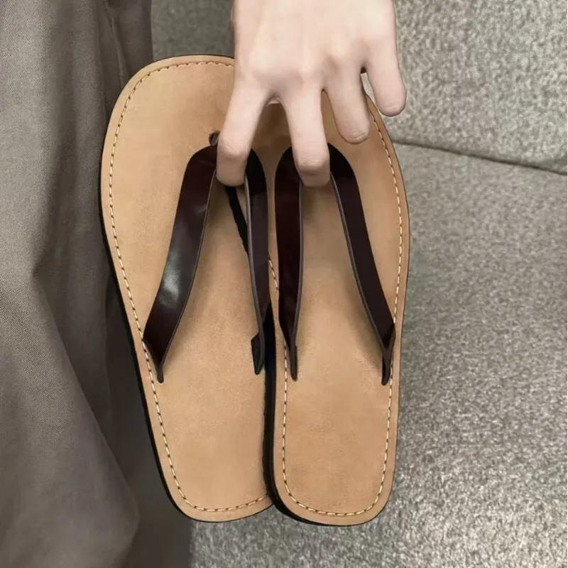 

Summer New Women's Shoes Fashion Classic Leather Flip Flops for Woman Comfort Vacation Casual Shoes Designer Shoes Zapatos Mujer