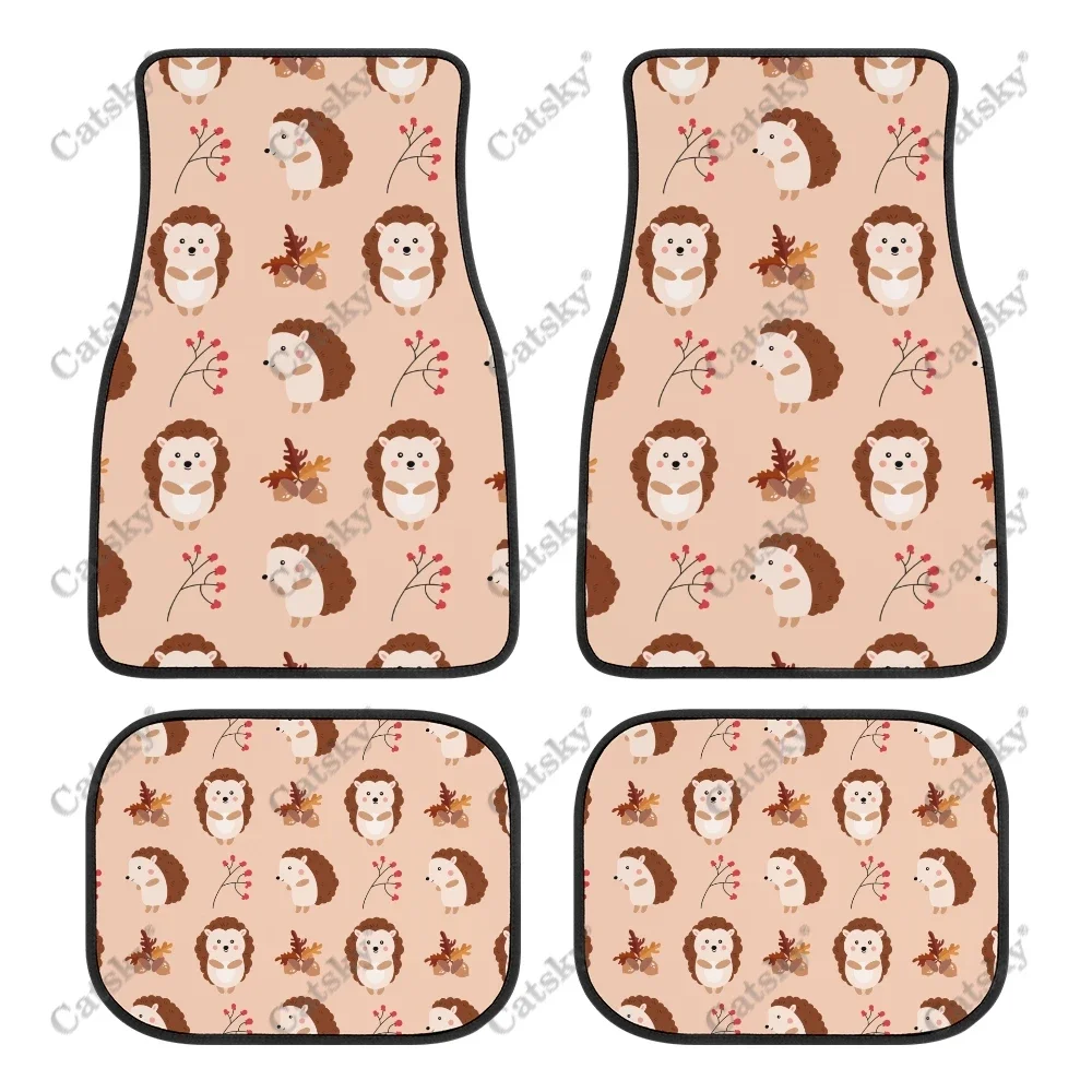 

Hedgehog Pattern Car Auto Floor Mats Carpet, 4PCS Customized Cars Mat All Weather Automotive Vehicle Pad Stylish