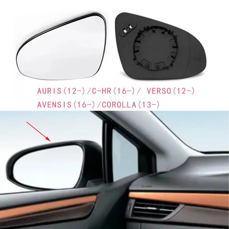 For 97-22 Toyota Avensis Heated Rearview Mirror Lens Replacement