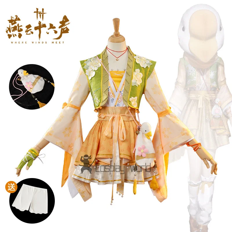 

Hot Game Where Winds Meet Cosplay Costume Traditional Anime Role Playing Cute Clothes for Women Comic Con Halloween Party Suit