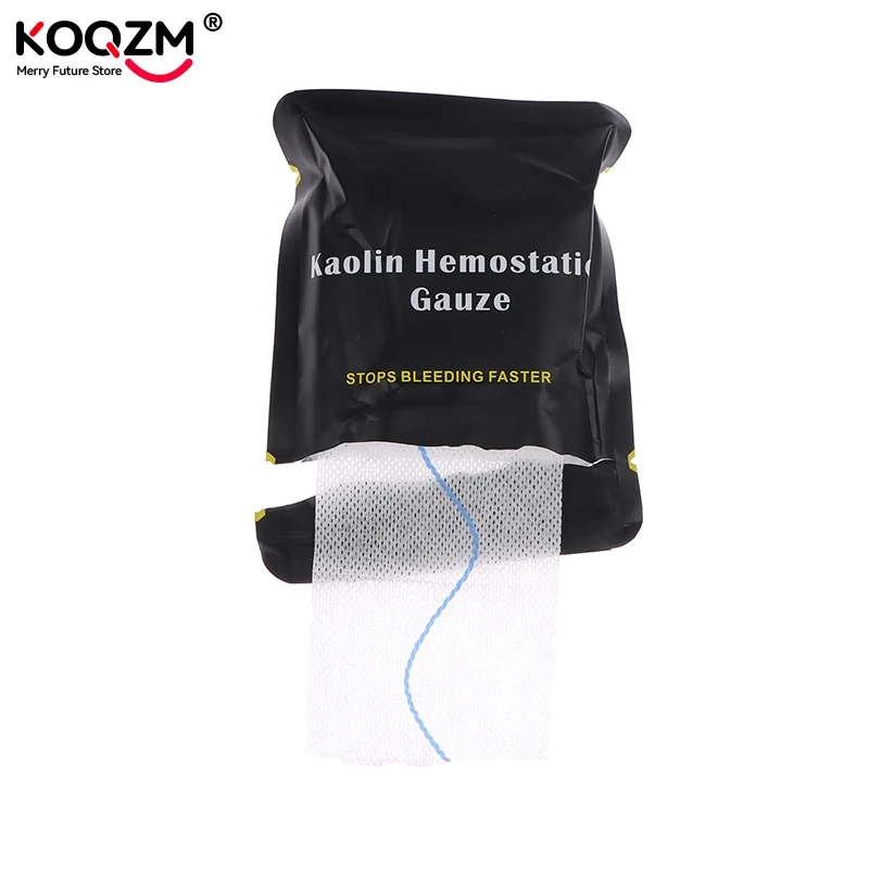 

Medical Hemostatic Kaolin Gauze Combat Emergency Trauma Z-Fold Soluble For Ifak Tactical Military First Aid Kit Wound Dressing