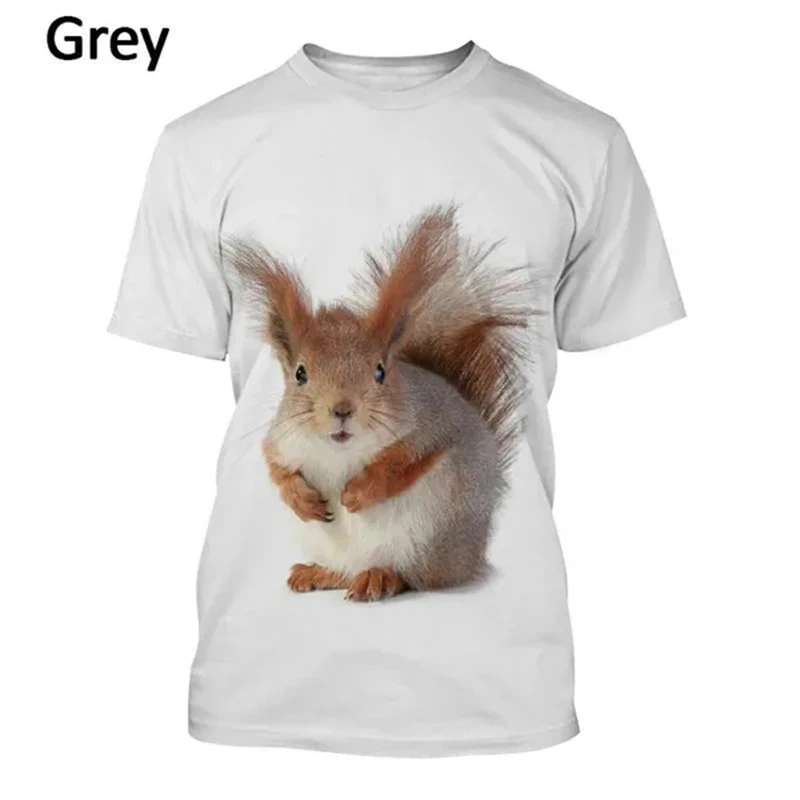 Newest Funny Squirrel Pattern T shirt For Men 3D Printed Cute Animal Graphic T-Shirts Unisex Streetwear Fashion Short Sleeve Top