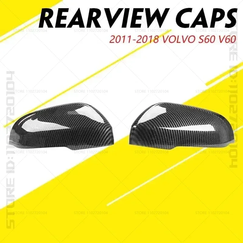 for 2011-2018 VOLVO S60 Cross Country Inscription V60 Cross Country Carbon Side Mirror Cover Rearview Caps 31402628 31402636