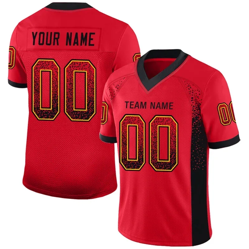 

Customized Football Jersey for Men Red Series Personlized Football Short Sleeves Athletic Tee Shirts Unisex Top