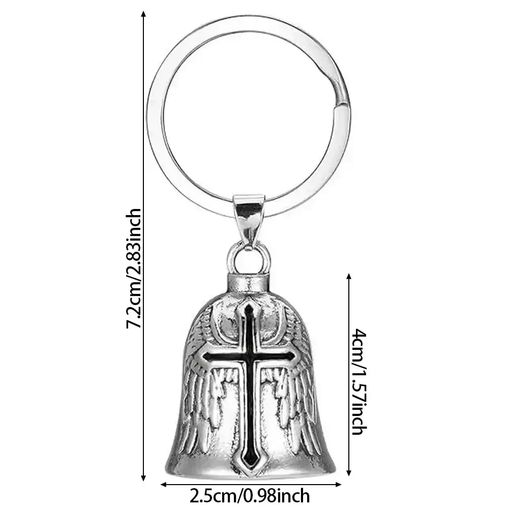 دراجة نارية الصليب الأحمر الجارديان حلقات المفاتيح أجنحة الملاك المفاتيح الرجال السائق متسابق طرد الأرواح المفاتيح تميمة محظوظ تميمة هدية