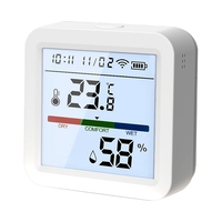 Smart Wifi Temperature And Humidity Sensor,Tuya Indoor Hygrometer Thermometer With LCD Display Backlight Replacement Accessories