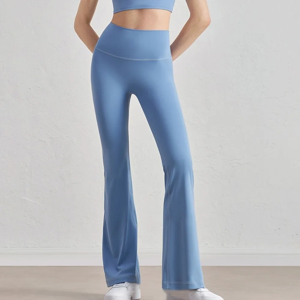 Leggings High Waist Sports Flared Pants Stretchy Hip Lifting Yoga Pants Quick Drying Breathable Fitness Pants Exercise