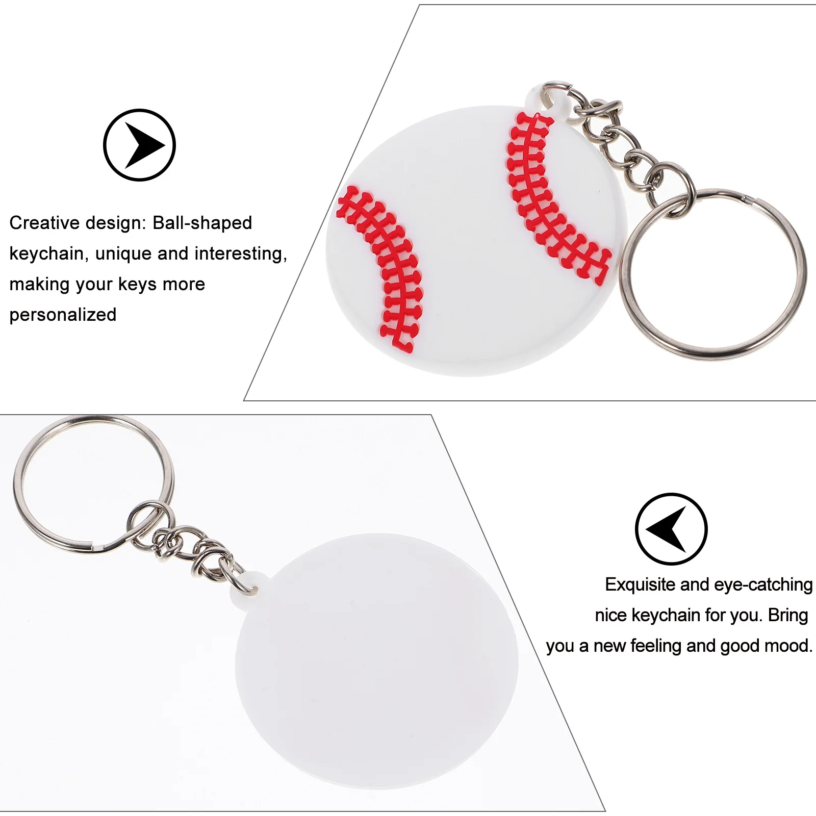 

20Pcs Long-Lasting Volleyball Keychains Sports Key Pendants Fun Lively Accessory for Sports Fans Volleyball Keychains