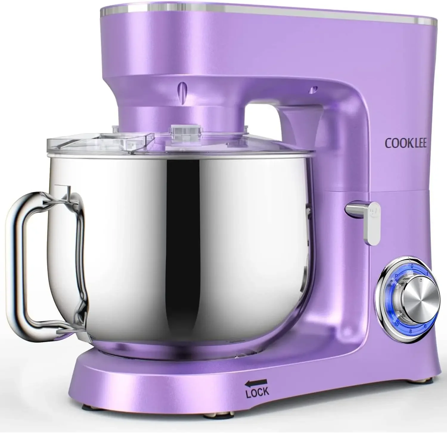 Stand Mixer, 9.5 Qt. 660W 10-Speed Electric Kitchen Mixer with Dishwasher-Safe Dough Hooks, Flat Beaters, Wire Whip & Po