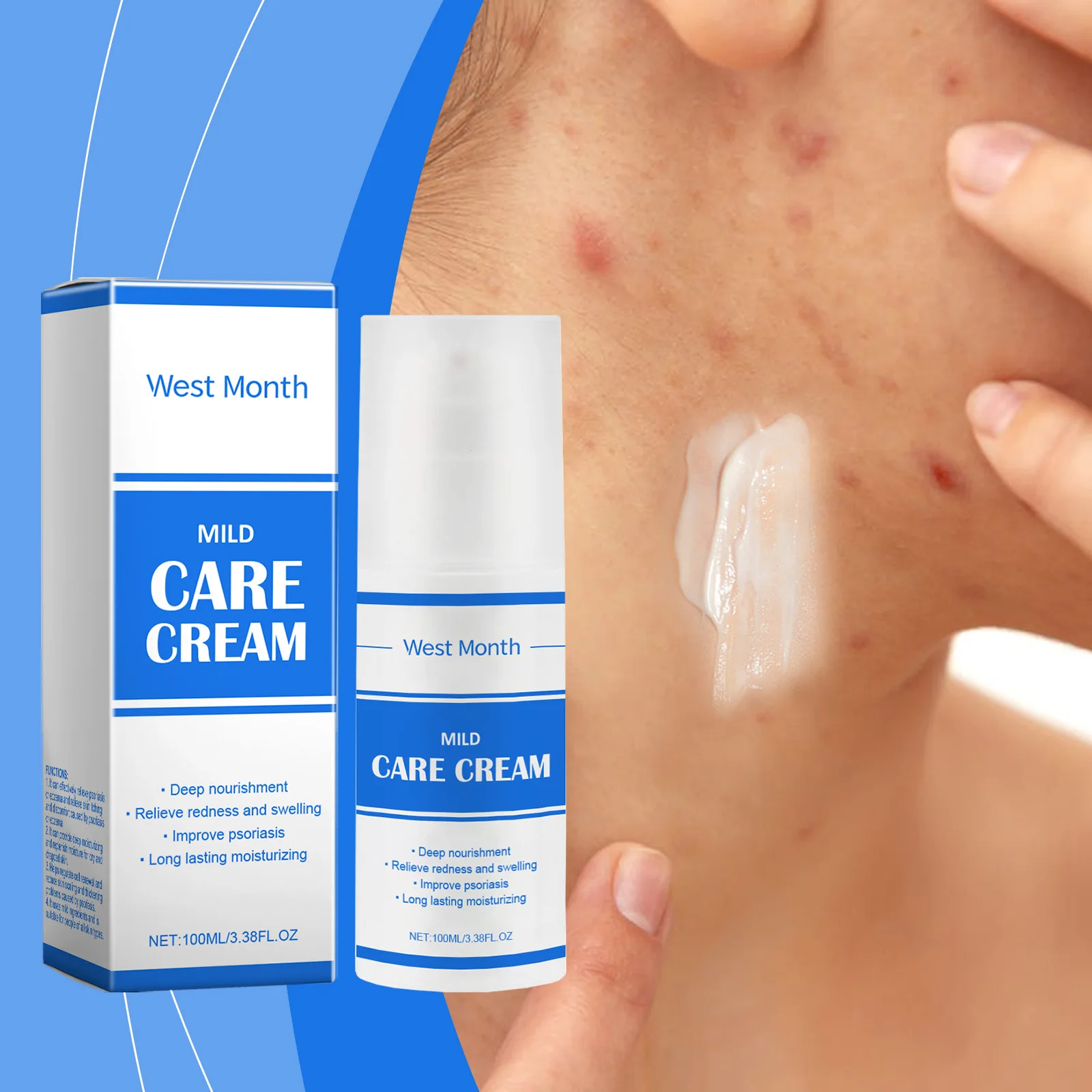 

Skin Moisturizing Cream Nourishing Soothing Skin Discomfort Daily Application Care Reduce Redness Swelling and Relieve Itching